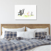 Fantastische Marcherende Dierenband Canvas Afdruk (Insitu (Slaapkamer))