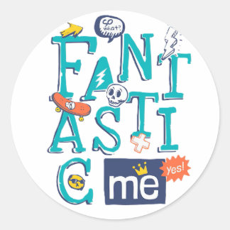 Fantastische Me Round Sticker Design
