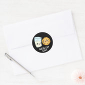 Fantastische melkkoekjes Pun Dark BG Ronde Sticker (Envelop)