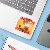 Fantastische meneer Vos Sticker (Laptop met iPhone)