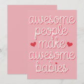 Fantastische Mensen Maken Fantastische Baby's Funn Kaart (Voorkant / Achterkant)