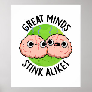 Fantastische minden gooien zich af als Funny Brain Poster