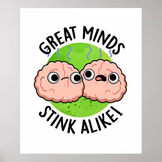 Fantastische minden gooien zich af als Funny Brain Poster (Voorkant)