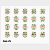 Fantastische minden gooien zich af als Funny Brain Ronde Sticker (Vel)