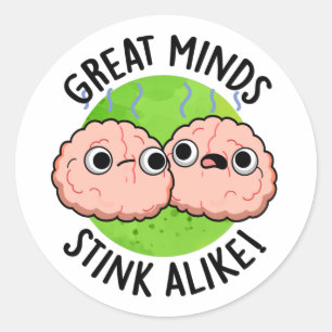 Fantastische minden gooien zich af als Funny Brain Ronde Sticker