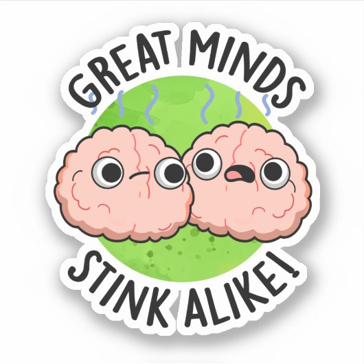 Fantastische minden gooien zich af als Funny Brain Sticker (Voorkant)
