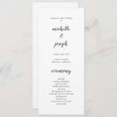 Fantastische minimalistische weddenschappen programmakaart (Voorkant / Achterkant)