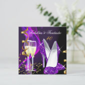 Fantastische, moderne Paarse gouddag Kaart (Staand voorkant)