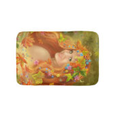 Fantastische mooie feestelijke vrouw herfst, natuu badmat (Voorkant)