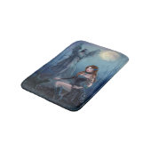 Fantastische mooie vrouw met zwarte kat Bath Mat (Gekanteld)