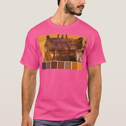 Fantastische Mr Fox Palette T-shirt (Voorkant)