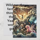 Fantastische nieuwjaarskaart feestdagenkaart (Voorkant / Achterkant)