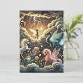 Fantastische nieuwjaarskaart feestdagenkaart (Staand voorkant)