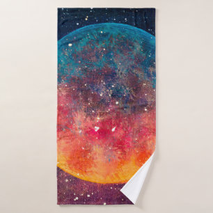 Fantastische olie schildert prachtige grote planee badhanddoek