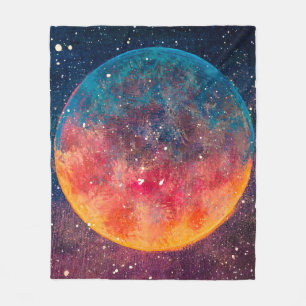 Fantastische olie schildert prachtige grote planee fleece deken