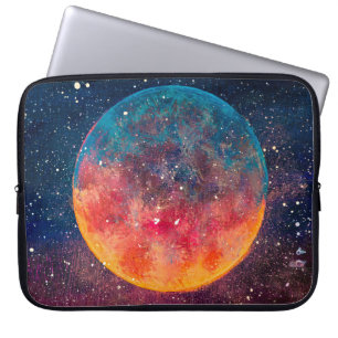 Fantastische olie schildert prachtige grote planee laptop sleeve