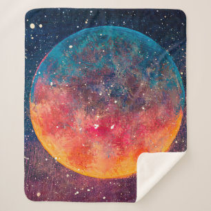 Fantastische olie schildert prachtige grote planee sherpa deken