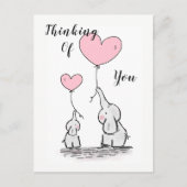 Fantastische olifanten "Denken aan jou" Briefkaart (Voorkant)