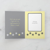 Fantastische oom grijs geel verjaardag kaart (Binnen)