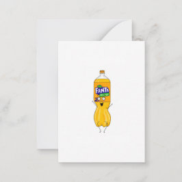 Fantastische, oranje frisdrank aanpassen notitiekaartje