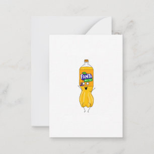 Fantastische, oranje frisdrank aanpassen notitiekaartje