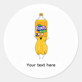 Fantastische, oranje frisdrank aanpassen ronde sticker