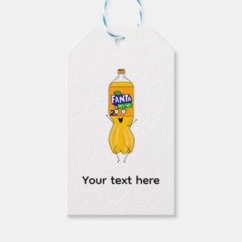 Fantastische, oranje frisdrank op maat cadeaulabel