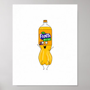 Fantastische, oranje frisdrank op maat poster