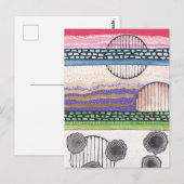 Fantastische, originele gemengde media-illustratie briefkaart (Voorkant / Achterkant)