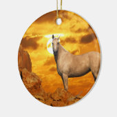Fantastische paarden: Berg Keramisch Ornament (Links)