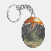 Fantastische paarden: Black Magic Sleutelhanger (Voorkant Links)