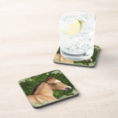 Fantastische paarden: Bloemen Bier Onderzetter (Rechterzijde)