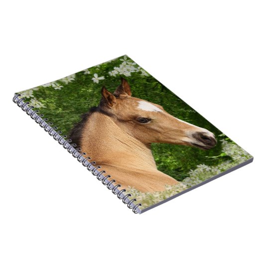 Fantastische paarden: Bloemen Notitieboek (Rechterzijde)