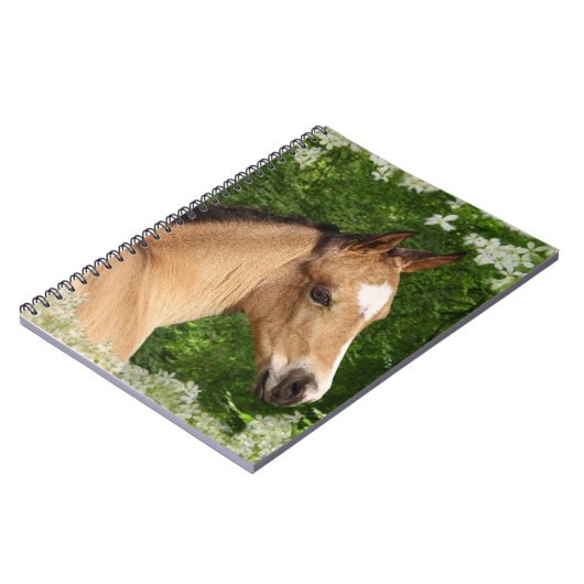 Fantastische paarden: Bloemen Notitieboek (Linkerzijde)