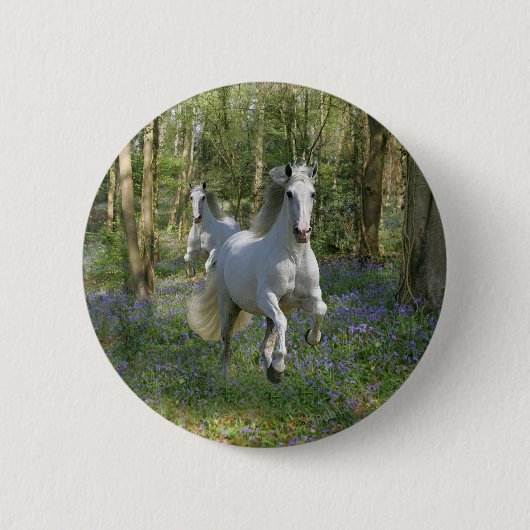 Fantastische paarden: Bluebell Wood Ronde Button 5,7 Cm (Voorkant)