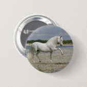 Fantastische paarden: Heer van het meer Ronde Button 5,7 Cm (Voorkant /achterkant)
