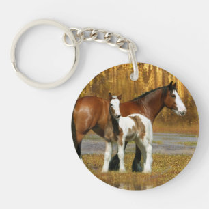 Fantastische paarden: Mare & Foal Sleutelhanger