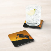 Fantastische paarden: Mountain Sunset Drankjes Onderzetter (Rechterzijde)