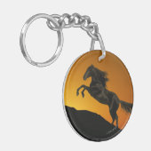 Fantastische paarden: Mountain Sunset Sleutelhanger (Voorkant Links)