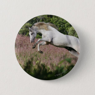 Fantastische paarden: Spring Gallop Ronde Button 5,7 Cm