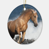 Fantastische paarden: Summer Splash Keramisch Ornament (Links)