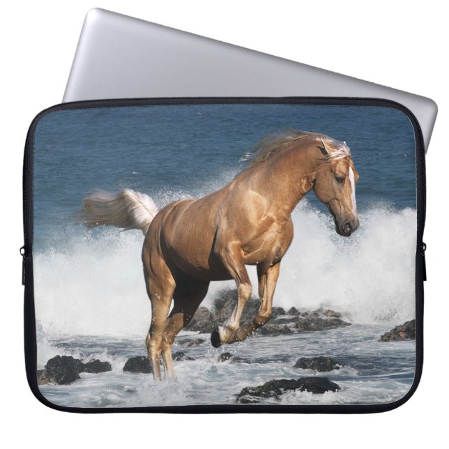 Fantastische paarden: Summer Splash Laptop Sleeve (Voorkant)