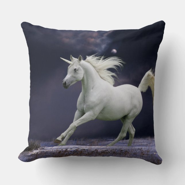 Fantastische paarden: Unicorn Kussen (Voorkant)