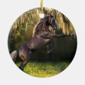 Fantastische paarden: Warrior Prince Keramisch Ornament (Achterkant)