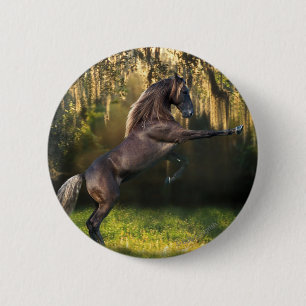 Fantastische paarden: Warrior Prince Ronde Button 5,7 Cm