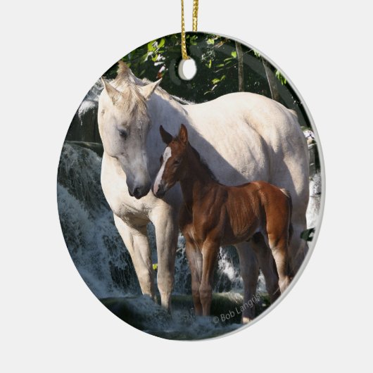 Fantastische paarden: Waterval Keramisch Ornament (Links)