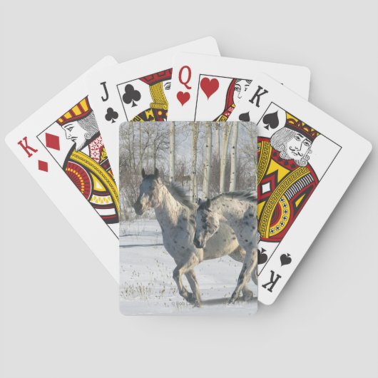 Fantastische paarden: Winter Wonderland Pokerkaarten (Achterkant)