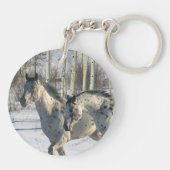 Fantastische paarden: Winter Wonderland Sleutelhanger (Achterkant)