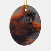 Fantastische paarden: Wolken Keramisch Ornament (Rechts)