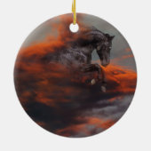 Fantastische paarden: Wolken Keramisch Ornament (Achterkant)